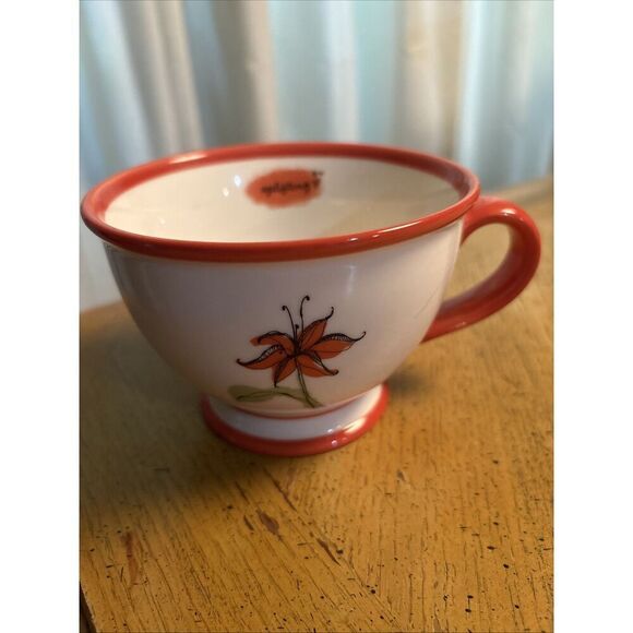 Starbucks Coffee Mug Or Tea Cup 10oz Uplifting Orange Tiger Lily - Picture 1 of 6